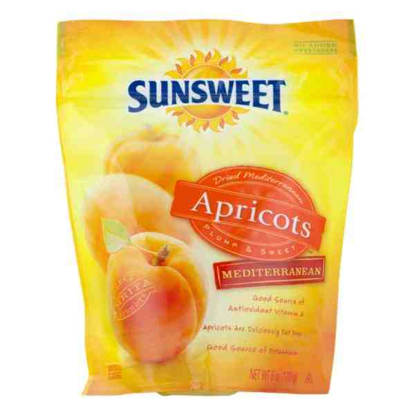 SUNSWEET DRIED APRICATOS MEDITERRANEAN 6oz