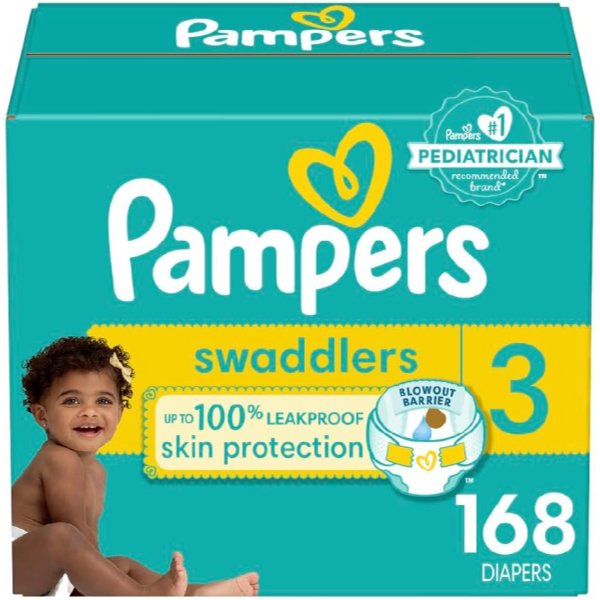 PAMPERS SWADDLERS SIZE 3