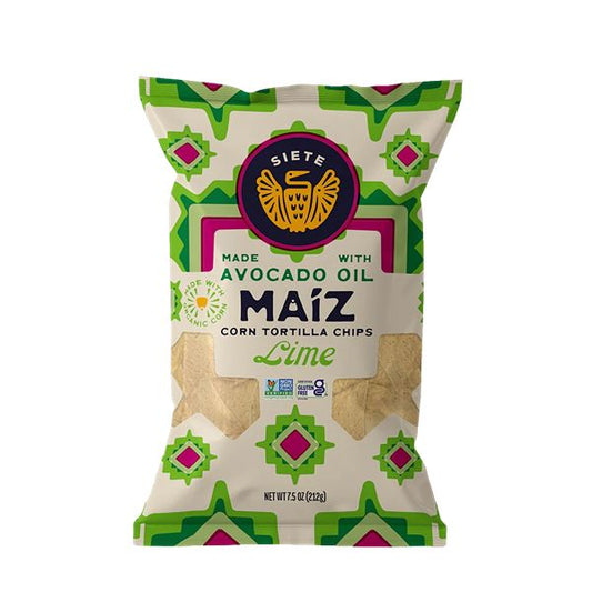 SIETE TORTILLA CHIP CORN LIME  7.5 oz