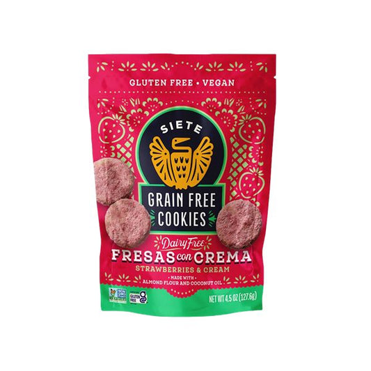 SIETE  COOKIES FRESAS CON CREMA 4.5 oz