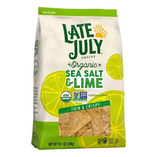LATE JULY SEA SALT THIN CRISPY  TORTILLA CHIPS 10.1 OZ