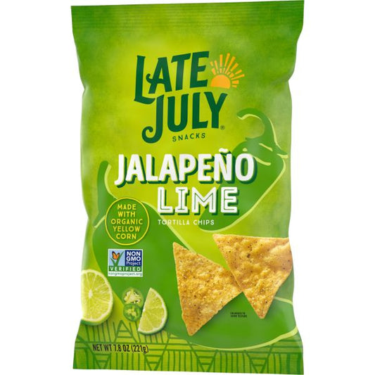 LATE JULY JALAPENO LIME  TOTILLA CHIPS 10.1 OZ