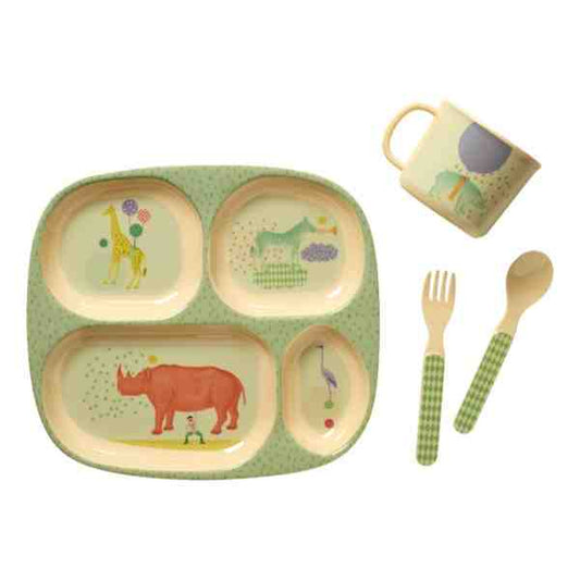 BABY JOEY ANIMAL PLATE SET