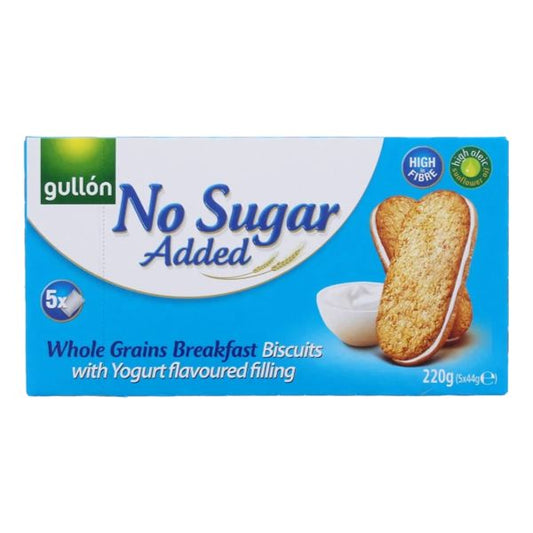GULLON BISCUITS NO SUGAR ADDED WHOLE GRAIN BREAKFAST 220GR ROPA