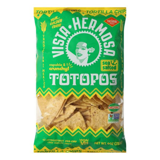 VISTA HERMOSA TORTILLA CHIP YELLOW CRUNCH, SEA SALT 9 OZ