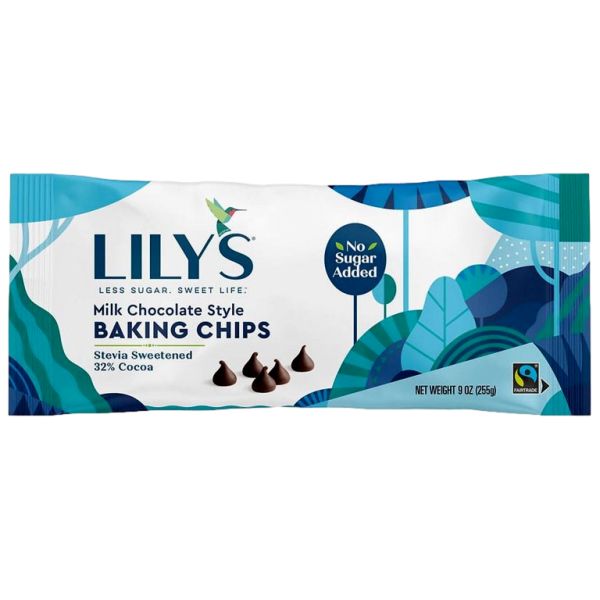 LILYS MILK CHOCOLATE BAKING CHIPS 9 OZ