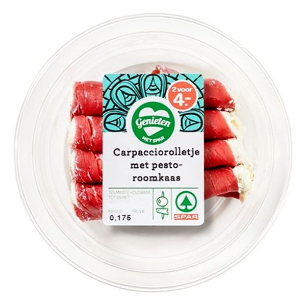 SPAR CARPACCIOROLLETJES ROOMKAAS 75gr