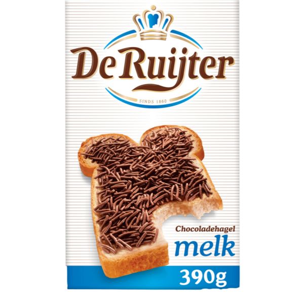 DE RUIJTER CHOCOLADE HAGEL MELK 390/400gr