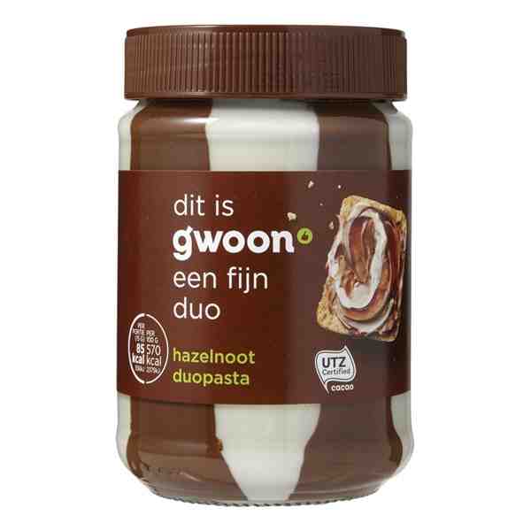 GWOON HAZELNOOT DUOPASTA 400gr