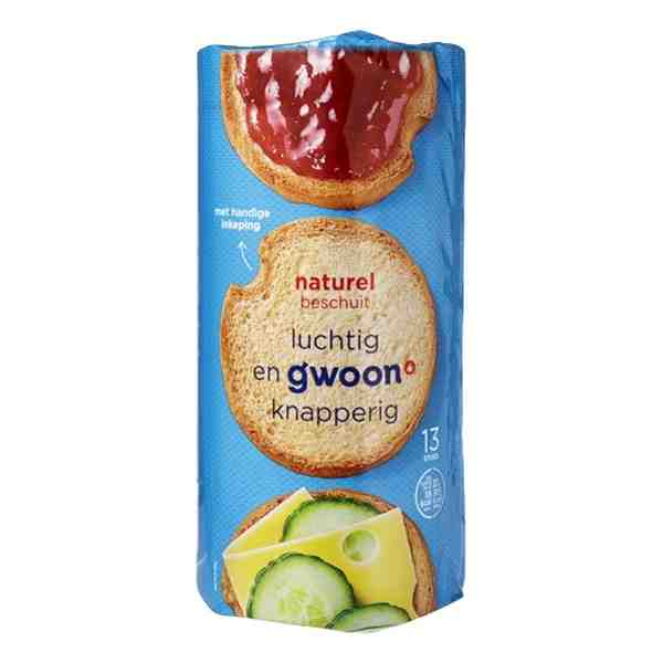 GWOON BESCHUIT NATUREL 125gr