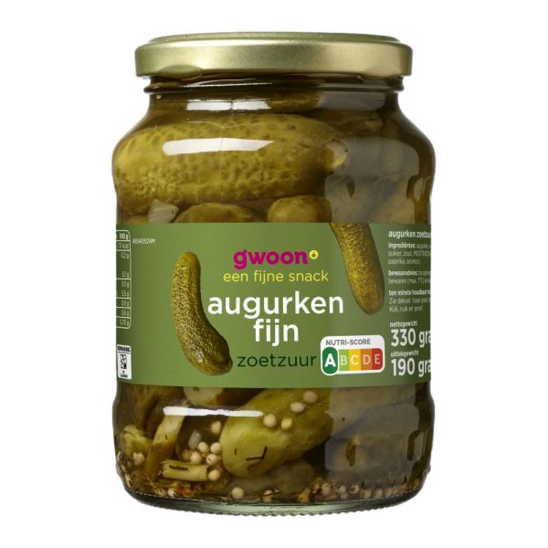GWOON AUGURK ZOETZUUR FIJN 330 gr