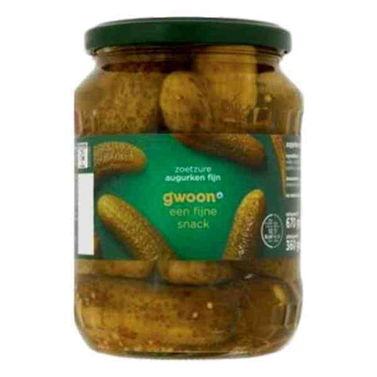 GWOON AUGURKEN FIJN ZOETZUUR 670gr