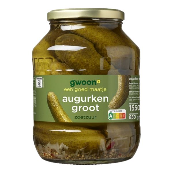 GWOON AUGURKEN ZOETZUUR 1550 GR