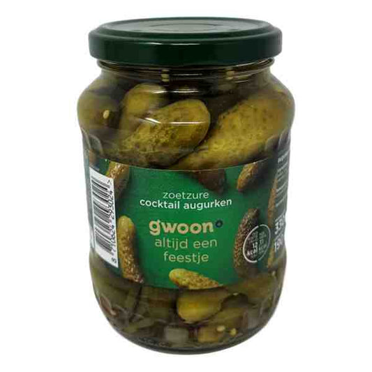 GWOON COCKTAIL AUGURKEN ZOETZUUR 320gr