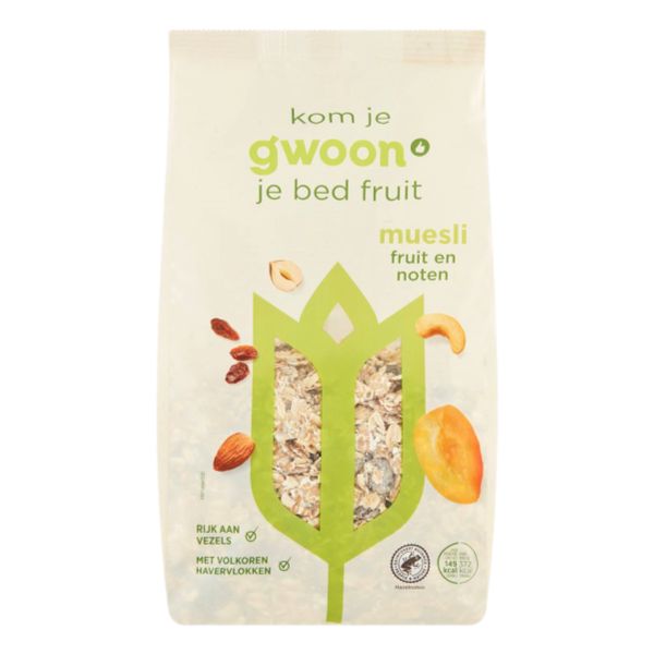 GWOON MUESLI FRUIT & NOTEN XX 450 GR