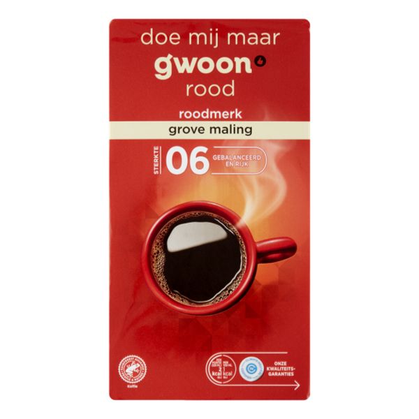 GWOON ROODMERK GROVE MALING SNELFILTER 500gr