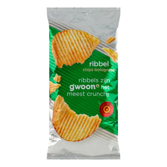 GWOON RIBBELCHIPS BOLOGNESE 250 gr