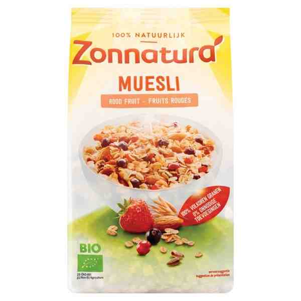 ZONNATURA MUESLI ROOD FRUIT 375gr