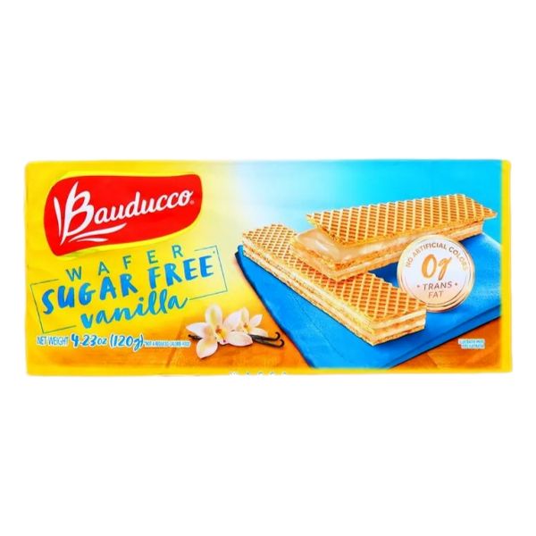 BAUDUCCO WAFER VANILLA SUGAR FREE 120gr