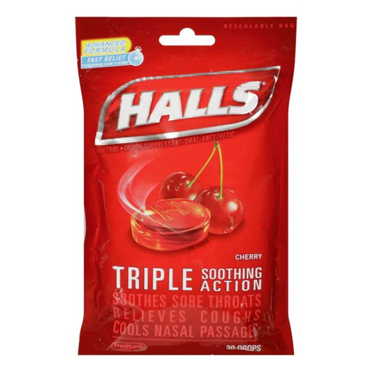 HALLS CHERRY BAGS 30 ct