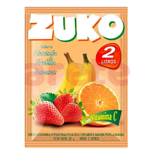 ZUKO NARANJA FRESA  BANANA 2 L