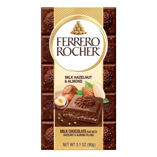 FERRERO ROCHER TABLET MILK HAZELNOOT ALMOND 3.1 OZ