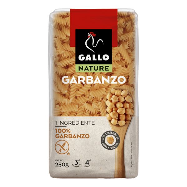 GALLO NATURE 100% HELICES GARBANZO 250GR