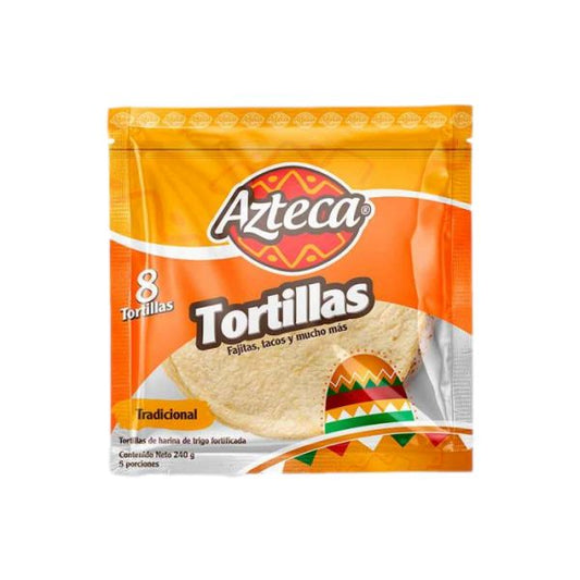 AZTECA TORTILLAS TRADICIONALES X 240GR X 8 UNIDADES