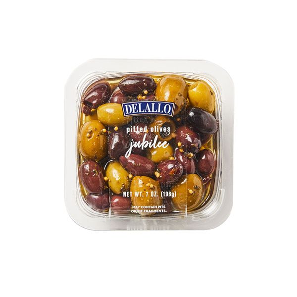DELALLO PITTED OLIVES JUBILEE 7 OZ