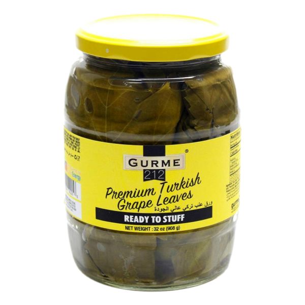 GURME 212 PREMIUM GRAPE LEAVES JAR GLASS 32OZ